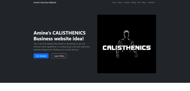 Amine's Calisthenics Business website idea